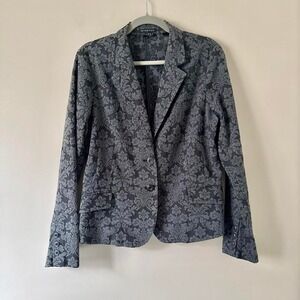 Y2K Grey Black Tapestry Shacket Lightweight